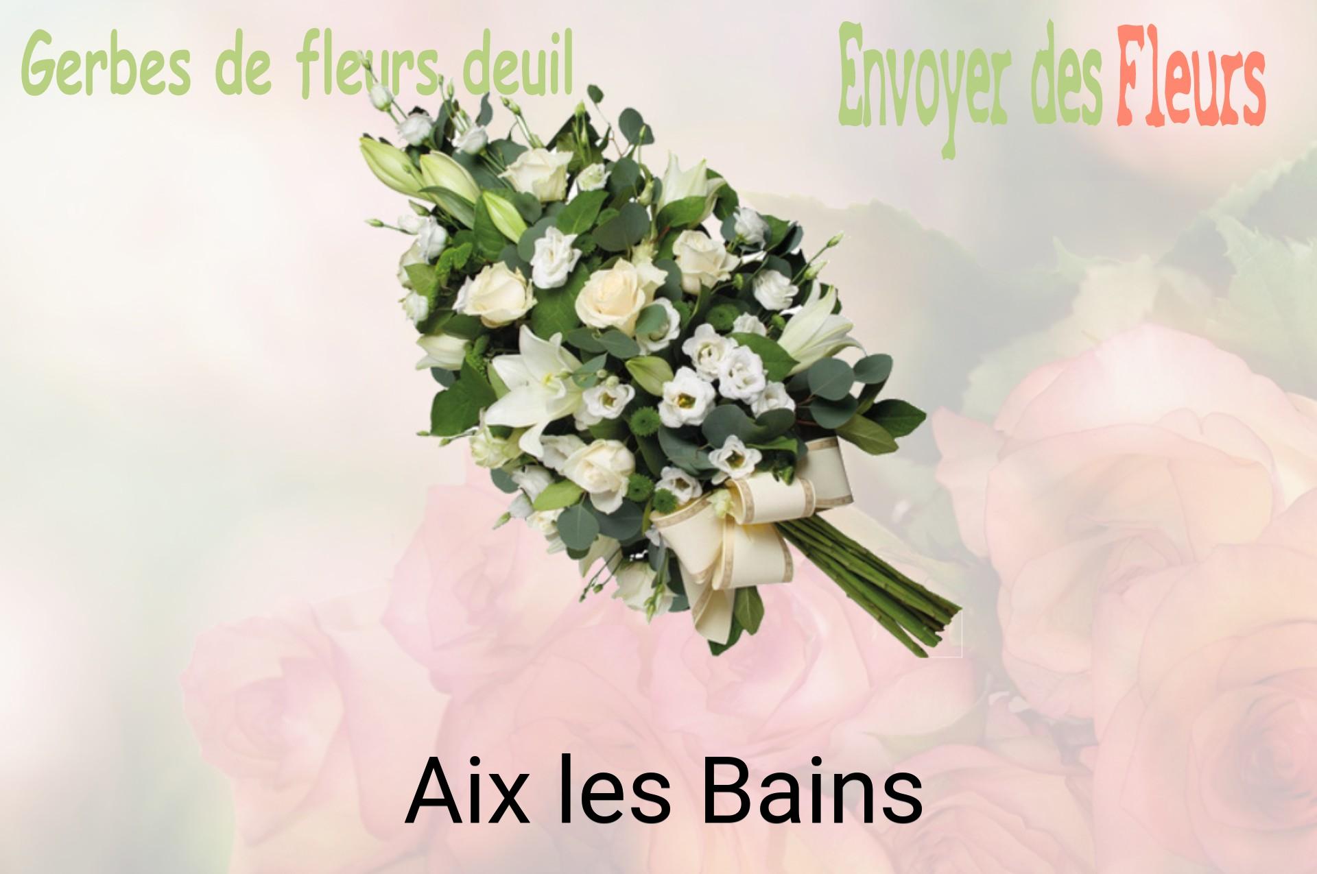 Gerbe de fleurs de deuil livrée à Aix-les-Bains